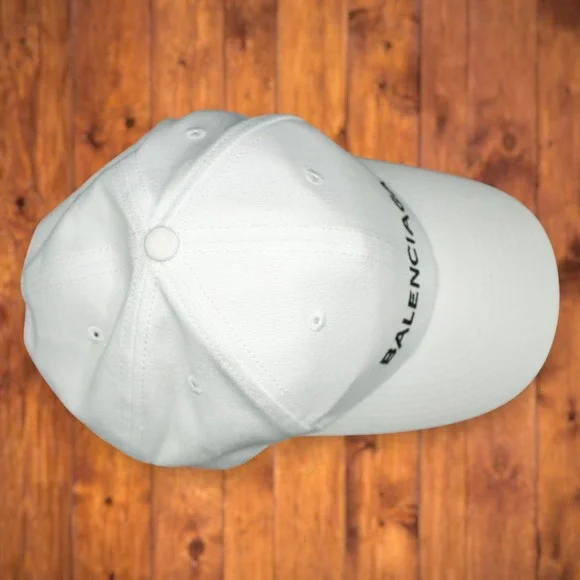 BALENCIAGA Baseball Cap Hat White ~ Made in‎ Italy ~ Adjustable - Picture 5 of 10